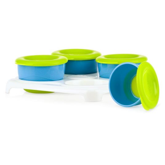 Nuby Storage container set with lid and tray - Garden Fresh