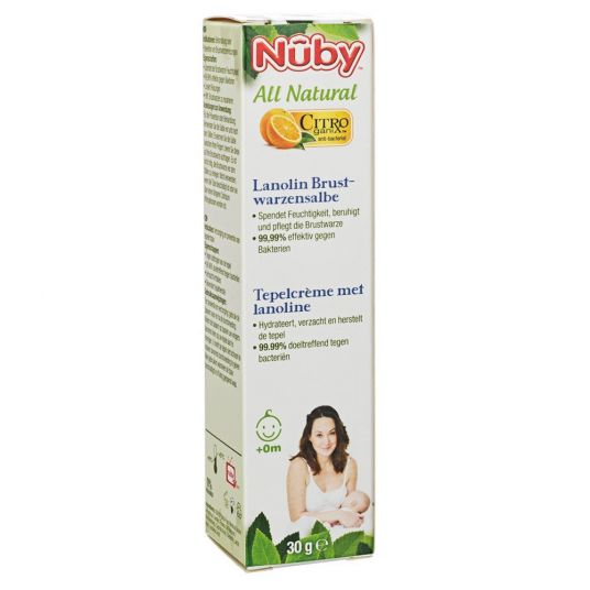 Nuby Nipple Ointment Citroganix All Natural Lanolin 30 g
