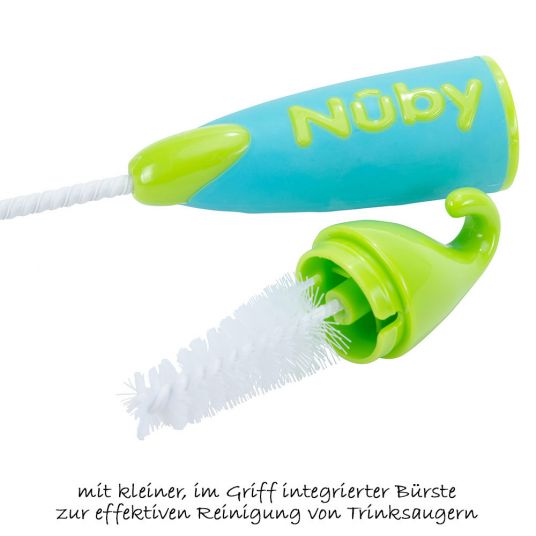 Nuby Standard bottle brush with teat brush - different designs