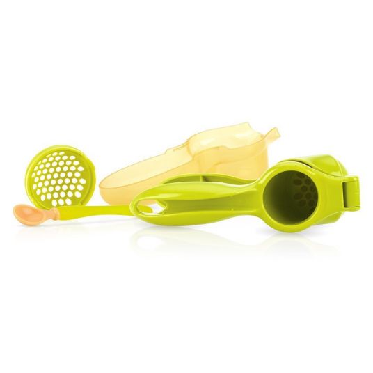 Nuby Fruit and vegetable press with feeding spoon - Garden Fresh