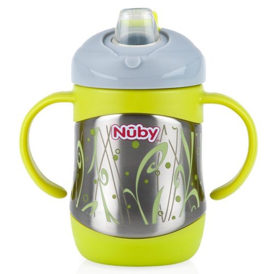 Nuby Thermo stainless steel drinking cup Clik It 220 ml - silicone drinking spout