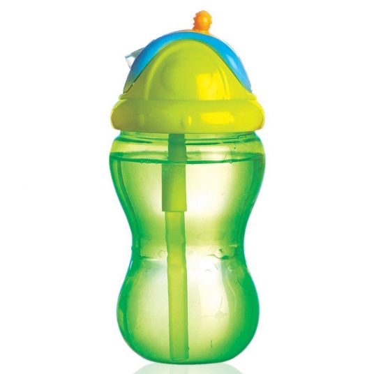Nuby Trinkhalm-Flasche Soft Flip It 355 ml auslaufsicher - verschiedene Designs