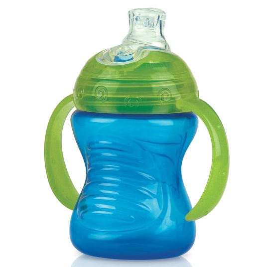 Nuby Drinking cup 240 ml leak proof with silicone mouthpiece - Blue