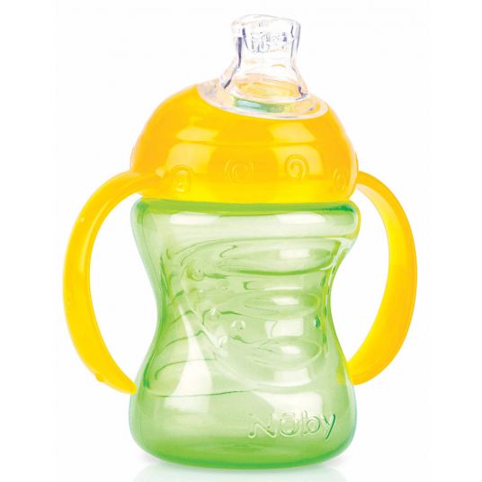 Nuby Drinking cup 240 ml leak proof with silicone mouthpiece - Green