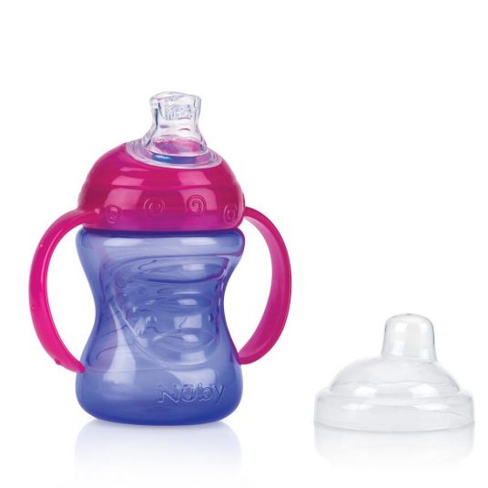 Nuby Drinking cup 240 ml leak proof with silicone mouthpiece - different colors