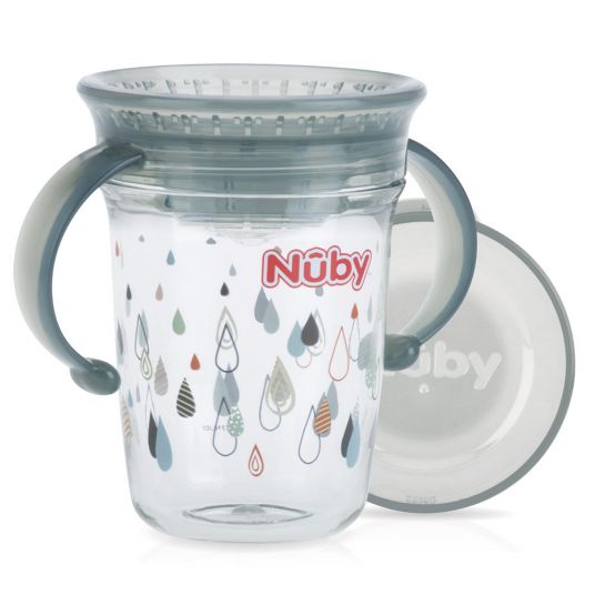 Nuby Drinking Learning Cup 360° Wonder Cup 240 ml Tritan - Grey