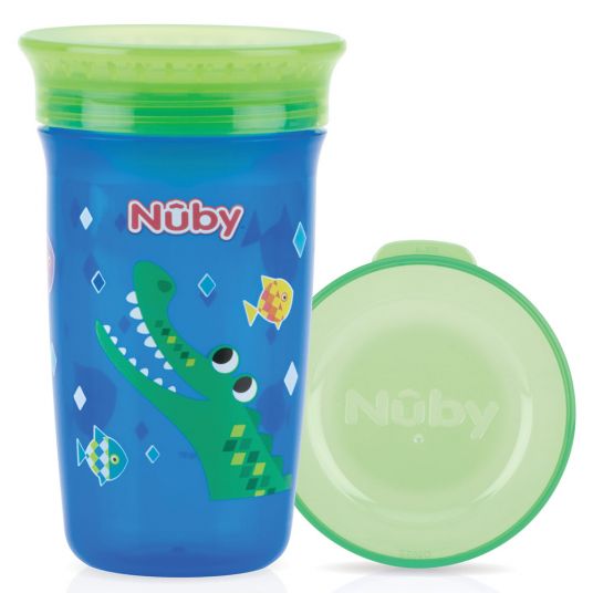 Nuby Tazza per bere 360° Wonder Cup 300 ml - Coccodrillo