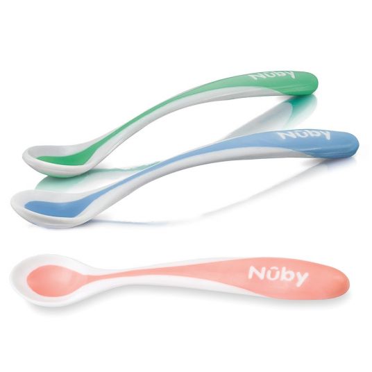 Nuby Wärmesensor-Löffel 2er Pack Soft Sensitive - verschiedene Designs