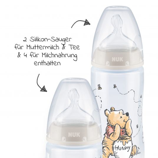 Nuk 15pcs Premium PP Bottle Set First Choice Plus - Temperature Control - Disney Winnie Pooh - Blue Green