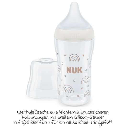 Nuk 4-tlg. Reinigungs-Set für Babyflaschen - Dampfsterilisator Vario Express + Abtropfständer + Flaschenbürste - Grau / Weiß