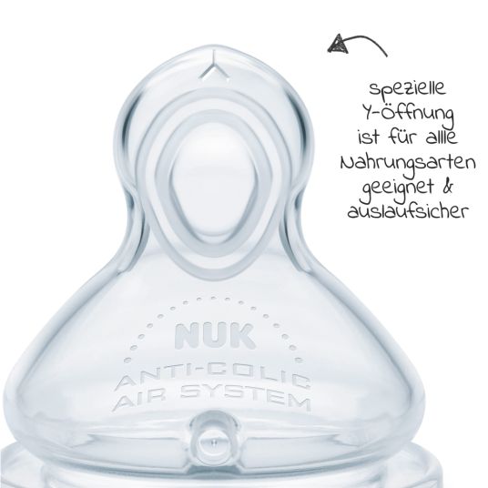 Nuk 4-tlg. Reinigungs-Set für Babyflaschen - Dampfsterilisator Vario Express + Abtropfständer + Flaschenbürste + PP-Flasche First Choice Plus 300 ml