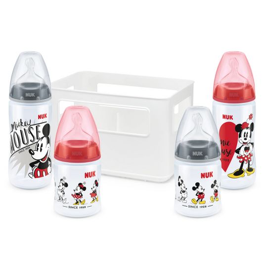 Nuk Set di 5 biberon PP First Choice Plus - silicone - Disney Mickey