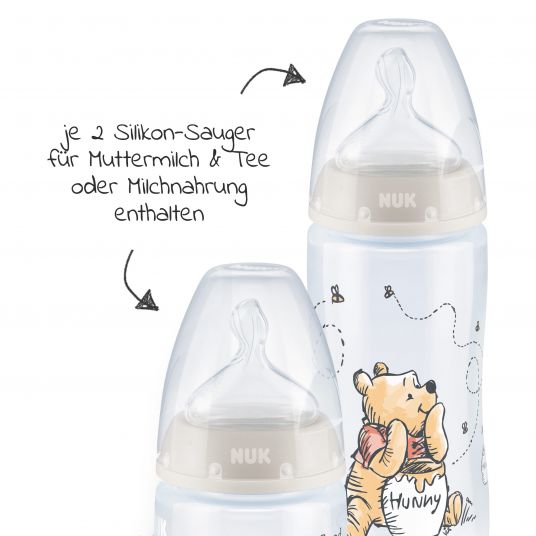 Nuk 5-tlg. PP-Flaschen-Set First Choice Plus - Temperature Control - Disney Winnie Pooh