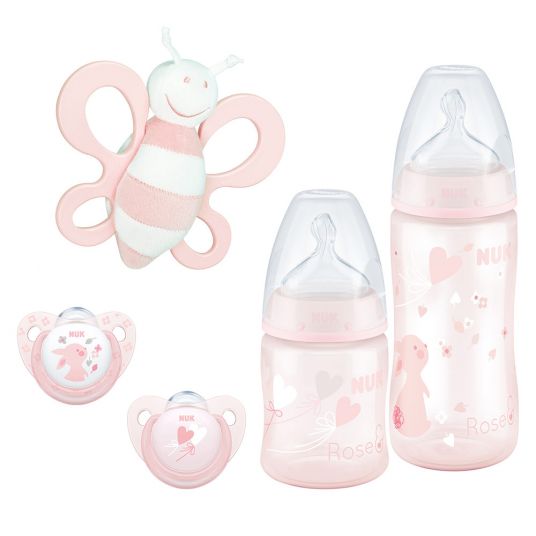 Schnulle Nuk Baby Rose Starter Set 10260385 First Choice Plus Babyflasche 