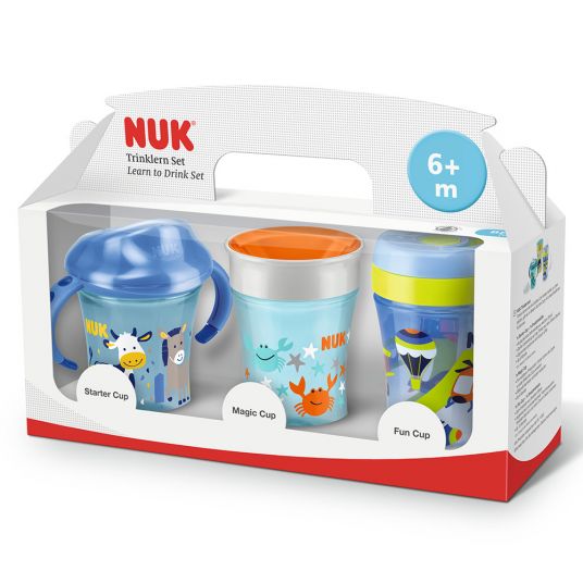 Nuk 5 pcs Drinking Cups Set - Blue