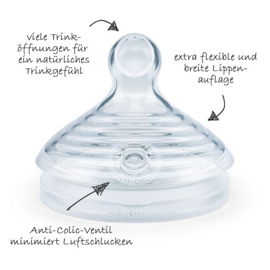 Nuk 8-tlg. Glas-Flaschen-Set Nature Sense Premium - Weiß
