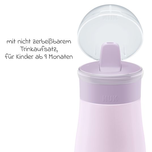 Nuk Stainless steel drinking bottle Mini-Me Sip Cup - with bite-proof drinking lid 300 ml - deer - lilac