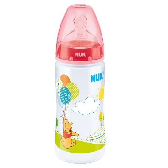 Nuk First Choice PP- Flasche Winnie the Pooh Rot 300 ml - Silikon Gr.1 S