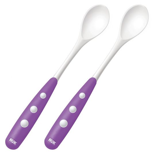 Nuk Feeding Spoon Easy Learning 2 Pack - Purple