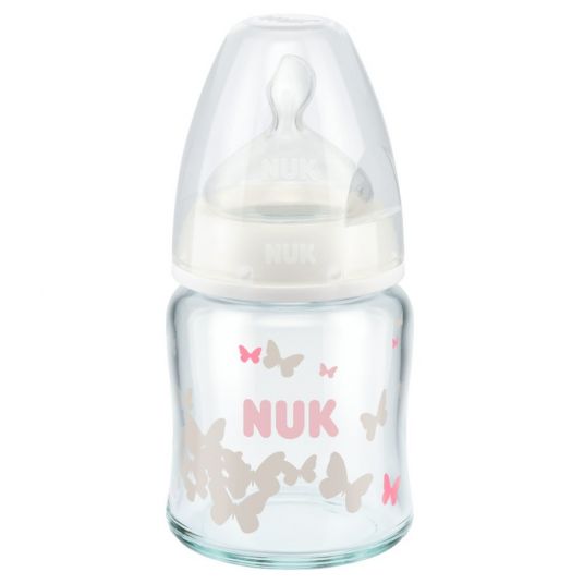 Nuk Glass bottle First Choice 120 ml - Silicone size 1 - White