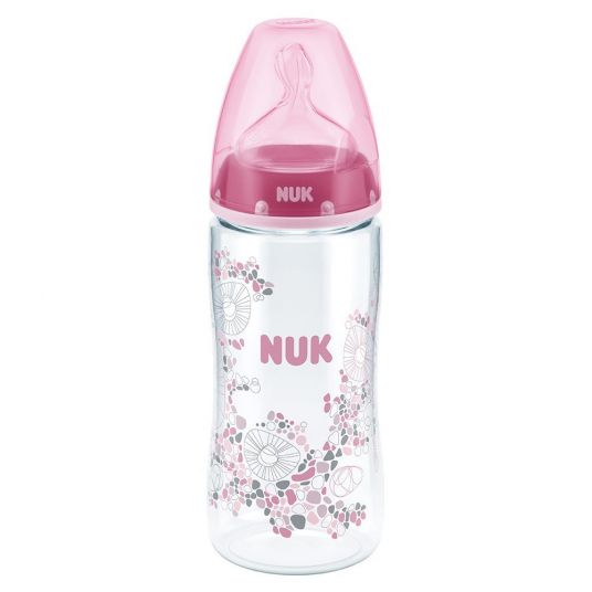 Nuk PA bottle First Choice+ 300 ml - silicone size 2 - Bordeaux