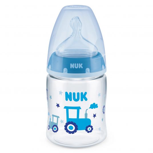 Nuk Bottiglia PA First Choice Plus Temperature Control 150 ml - Silicone Taglia 1 S - Blu