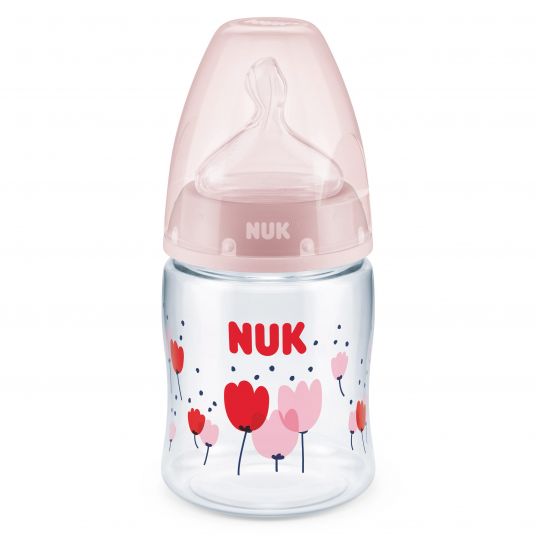 Nuk PA bottle First Choice Plus Temperature Control 150 ml - Silicone Size 1 S - Pink