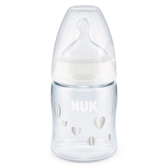 Nuk Bottiglia PA First Choice Plus Temperature Control 150 ml - Silicone Taglia 1 S - Bianco