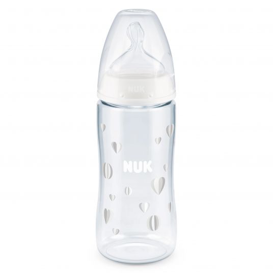Nuk Bottiglia PA First Choice Plus Temperature Control 300 ml - Silicone Taglia 1 M - Bianco