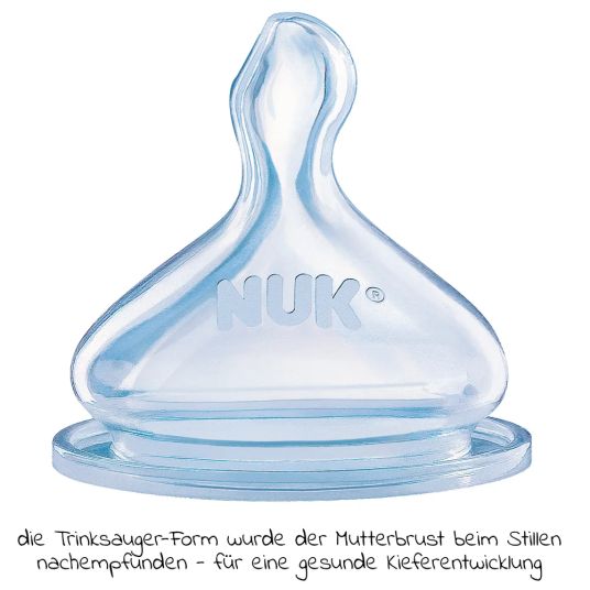Nuk PP-Flasche 2er Pack First Choice Plus 300 ml + Silikon-Sauger Gr. 1 M - Temperature Control - Beige