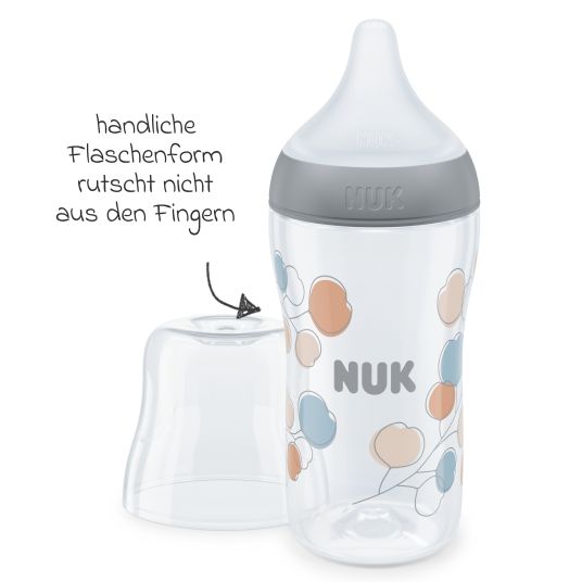 Nuk PP bottle 3-pack Perfect Match 260 ml + silicone teat size M - twigs & rainbow