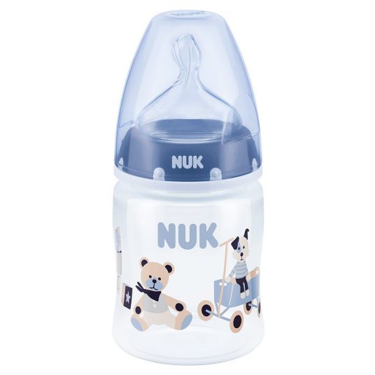Nuk PP-Flasche First Choice+ 150 ml - Silikon Gr. 1 - Bärchen Blau