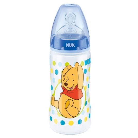 Nuk PP-Flasche First Choice 300 ml - Silikon Gr.1 S - Winnie the Pooh - Blau