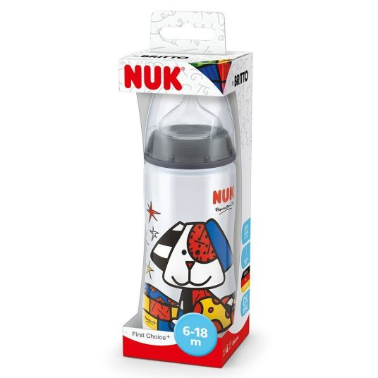 Nuk PP-Flasche First Choice+ 300 ml - Silikon Gr. 2 - Romero Britto