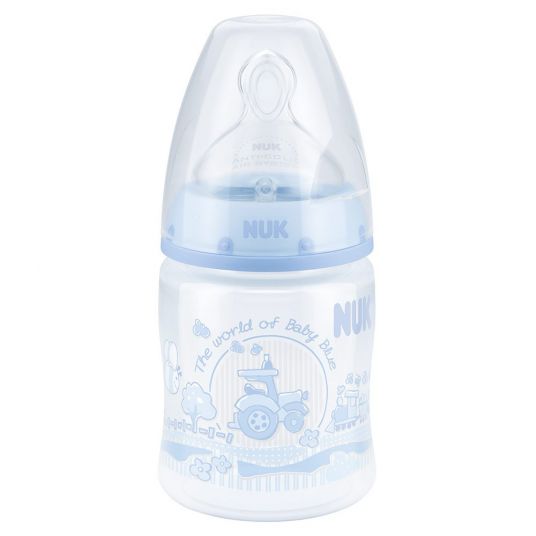 Nuk PP bottle First Choice Plus 150 ml - silicone size 1 M - Baby Blue