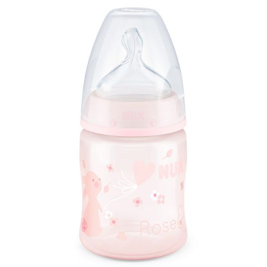 Nuk PP bottle First Choice Plus 150 ml - silicone size 1 M - Baby Rose