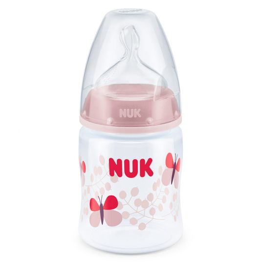 Nuk PP bottle First Choice Plus 150 ml - Silicone size 1 M - Butterfly - Pink