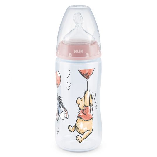 Nuk Bottiglia PP First Choice Plus 300 ml - Silicone Taglia 2 M - Disney Winnie Pooh - Rosa