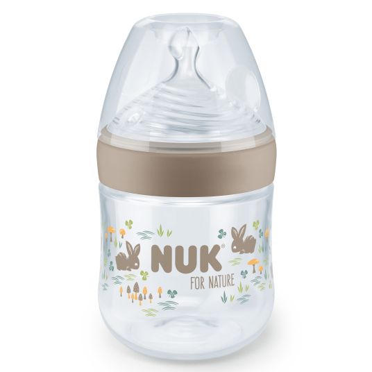 Nuk PP-Flasche for Nature 150 ml + Silikon-Sauger Gr. S - Beige