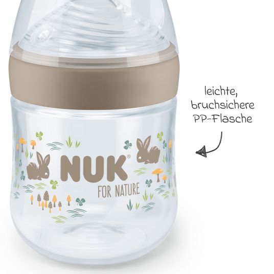 Nuk PP bottle for Nature 150 ml + silicone teat size S - Beige