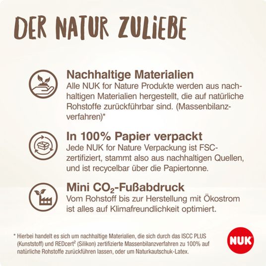 Nuk PP-Flasche for Nature 150 ml + Silikon-Sauger Gr. S - Beige
