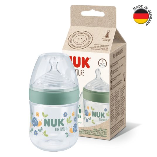 Nuk PP bottle for Nature 150 ml + silicone teat size S - green