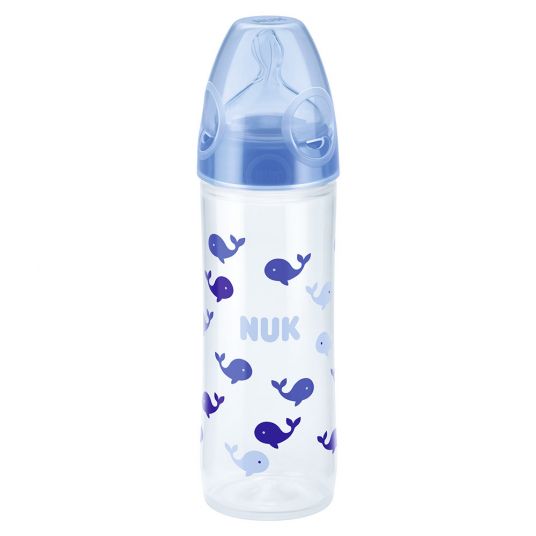 Nuk PP Bottle New Classic 250 ml - Silicone Size 2 M - Whale - Blue