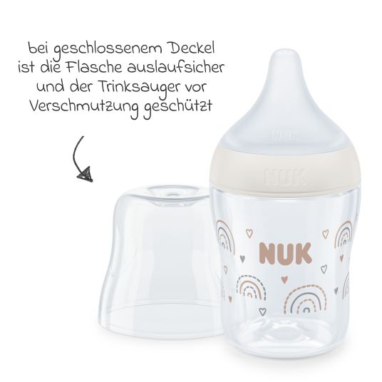 Nuk PP bottle Perfect Match 150 ml + silicone teat size S - rainbow - white