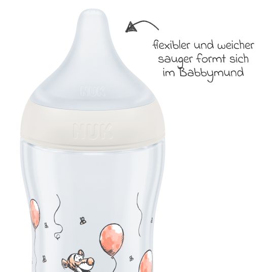Nuk PP-Flasche Perfect Match 260 ml + Silikon-Sauger Gr. M - Disney Winnie Pooh - Weiß