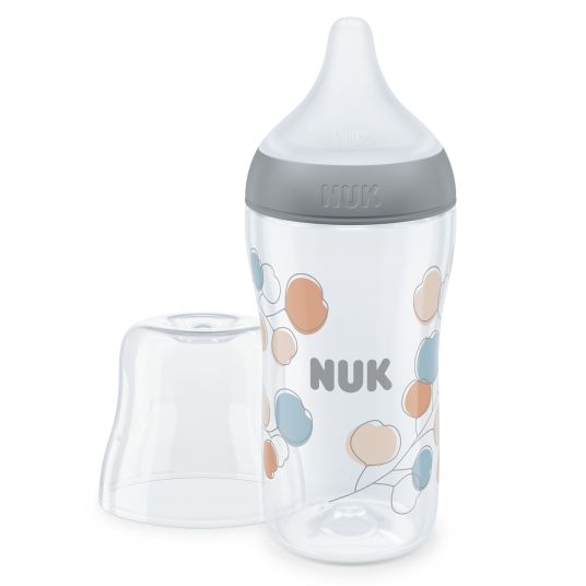 Nuk PP bottle Perfect Match 260 ml + silicone teat size M - twigs - gray