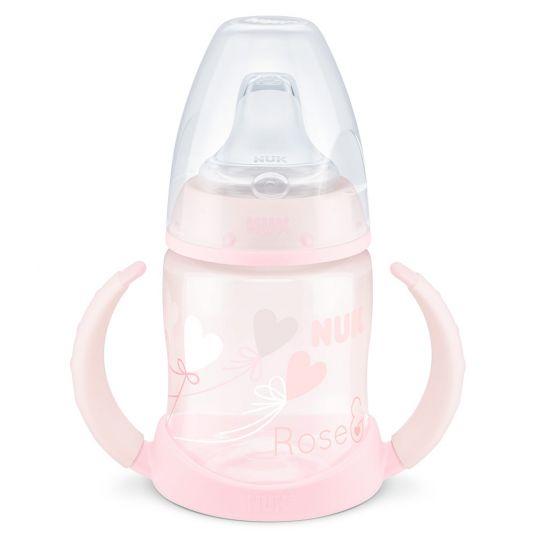 Nuk PP-Trinklernflasche First Choice 150 ml - Silikon-Trinktülle - Baby Rose