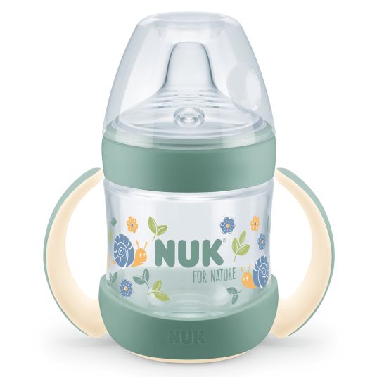 Nuk PP-Trinklernflasche for Nature 150 ml + Silikon-Trinktülle - Grün