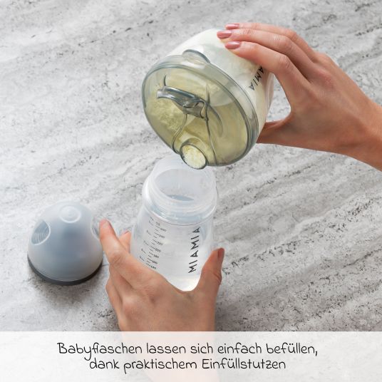 Nuk Premium PP-Flaschen-Set Perfect Match 11-tlg. - 6 Babyflaschen + Flaschenbürste + Milchpulverportionierer + 3 Spucktücher - Regenbogen - Weiß