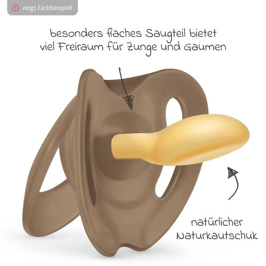 Nuk Schnuller 2er Pack for Nature - Latex 0-6 M - Grün / Beige